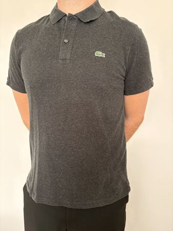 Lacoste Polo Shirt, Slim Fit, Graumeliert, Gr. XL, Top!