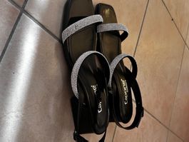 Sandales noires à strass, taille 39 parfaites pour l'été