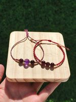 Bracelet fait main en améthyste et Grenat 