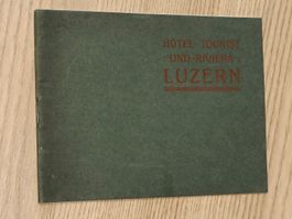 Alter Prospekt / Hotel Tourist und Riviera Luzern ca. 1910