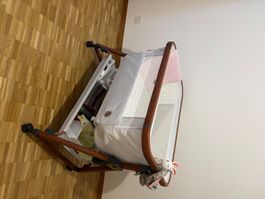 Stubenbett KUNU Babybett Beistellbett mit Rollen guter Zu...