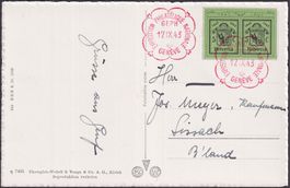 1943, W17L+W17R (GENF, Ausschnitte) LUXUS-KARTE von SISSACH