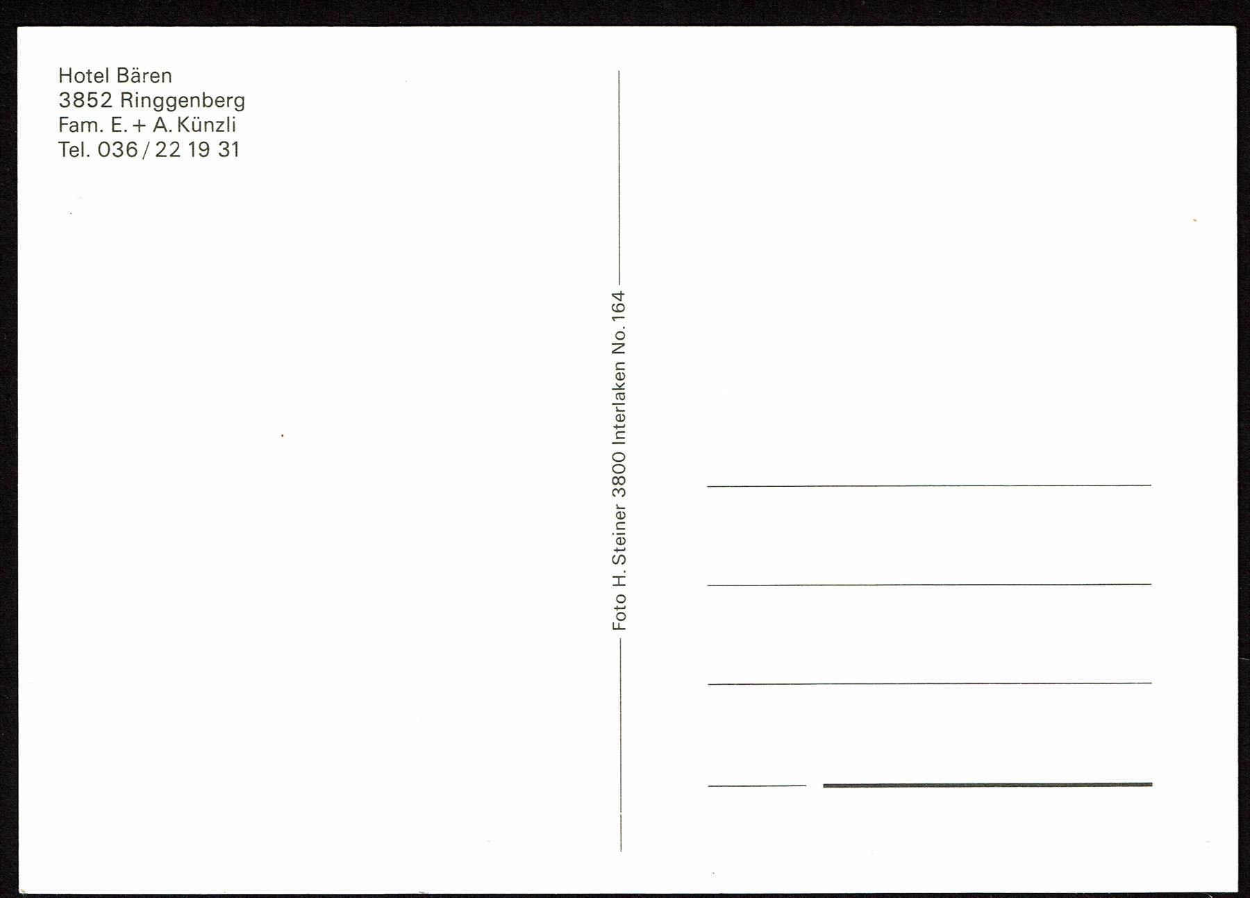 Cartoline postali: AK Hotel Bären Ringgenberg – Usato da Basel venduto da Falconis 1