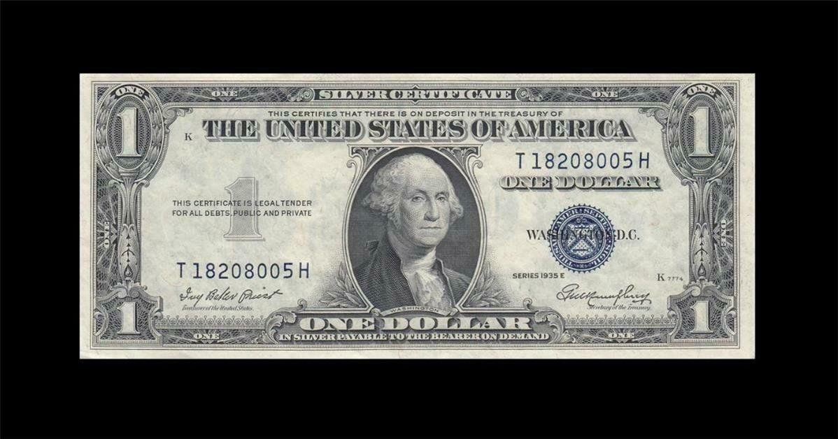 Banconote: USA SILVER CERTIFICATE $1 UNC 1935-E – Nuovo (secondo la descrizione) da Cousset venduto da Patricio77