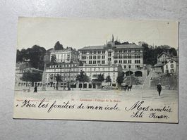 Alte Ansichtskarte von Lausanne, College de la Barre