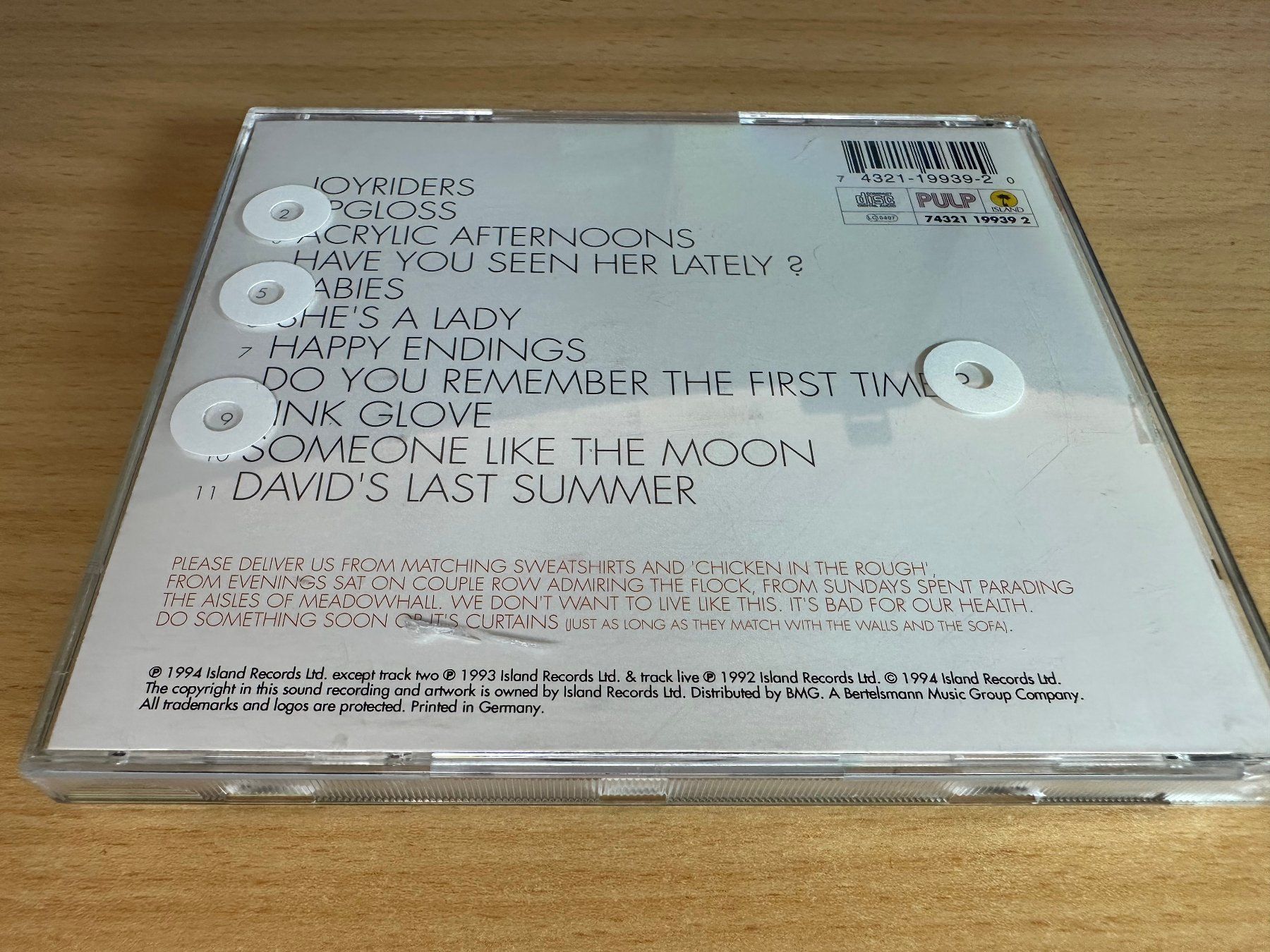 CD: Pulp – His 'N' Hers – Usato da Rikon im Tösstal venduto da Alpenmutz 1