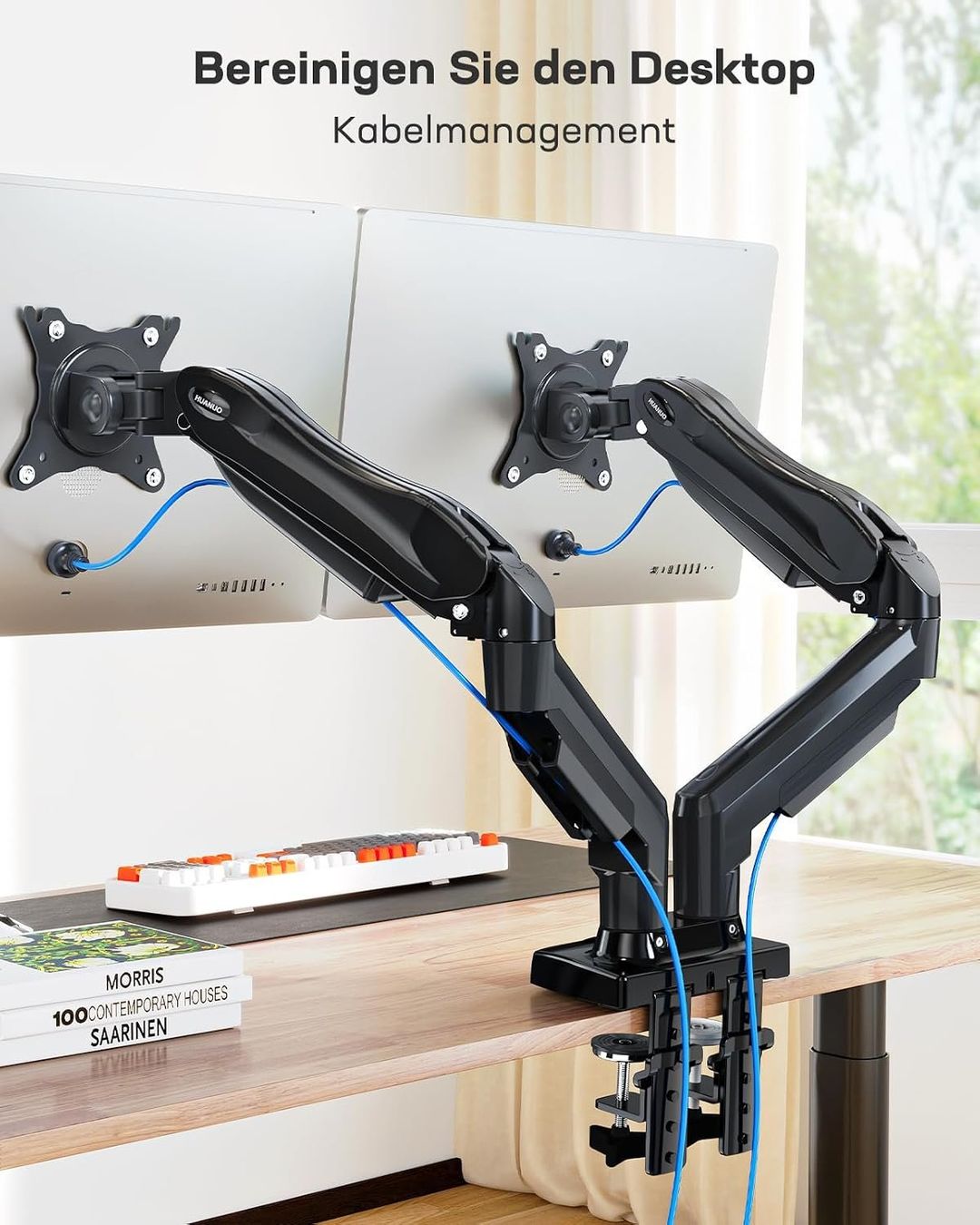 Staffa per monitor: Monitor Halterung 2 Monitore 13-32 Zoll VESA Schwarz – Nuovo e nell'imballaggio originale da Zürich venduto da jasminleut 4