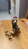 Weihnachtsdeko Hund auf Schlitten neuwertiger Zustand
