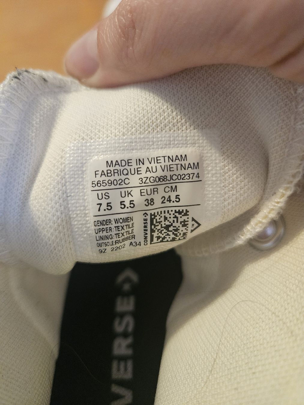 Converse Scarpe da uomo: weisse Converse chunky Sohle Grösse 38 – Usato da Niederwil AG venduto da Sillimini 6