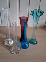 5 Vintage  Vasen , schmal  z.B für eine Rose