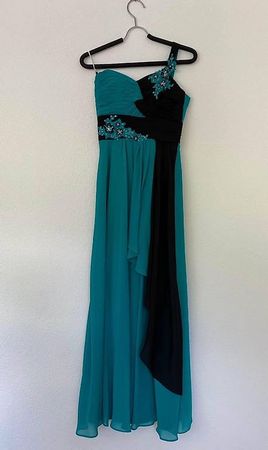 Abendkleid zweifarbig Gr. 34/36