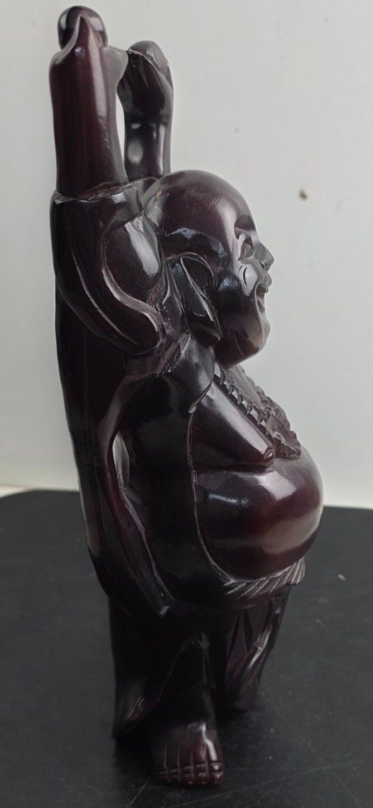 Statuette: Hotai oder Budai Holzfigur - Lachender Buddha – Usato da Flums venduto da Flumsantik 5