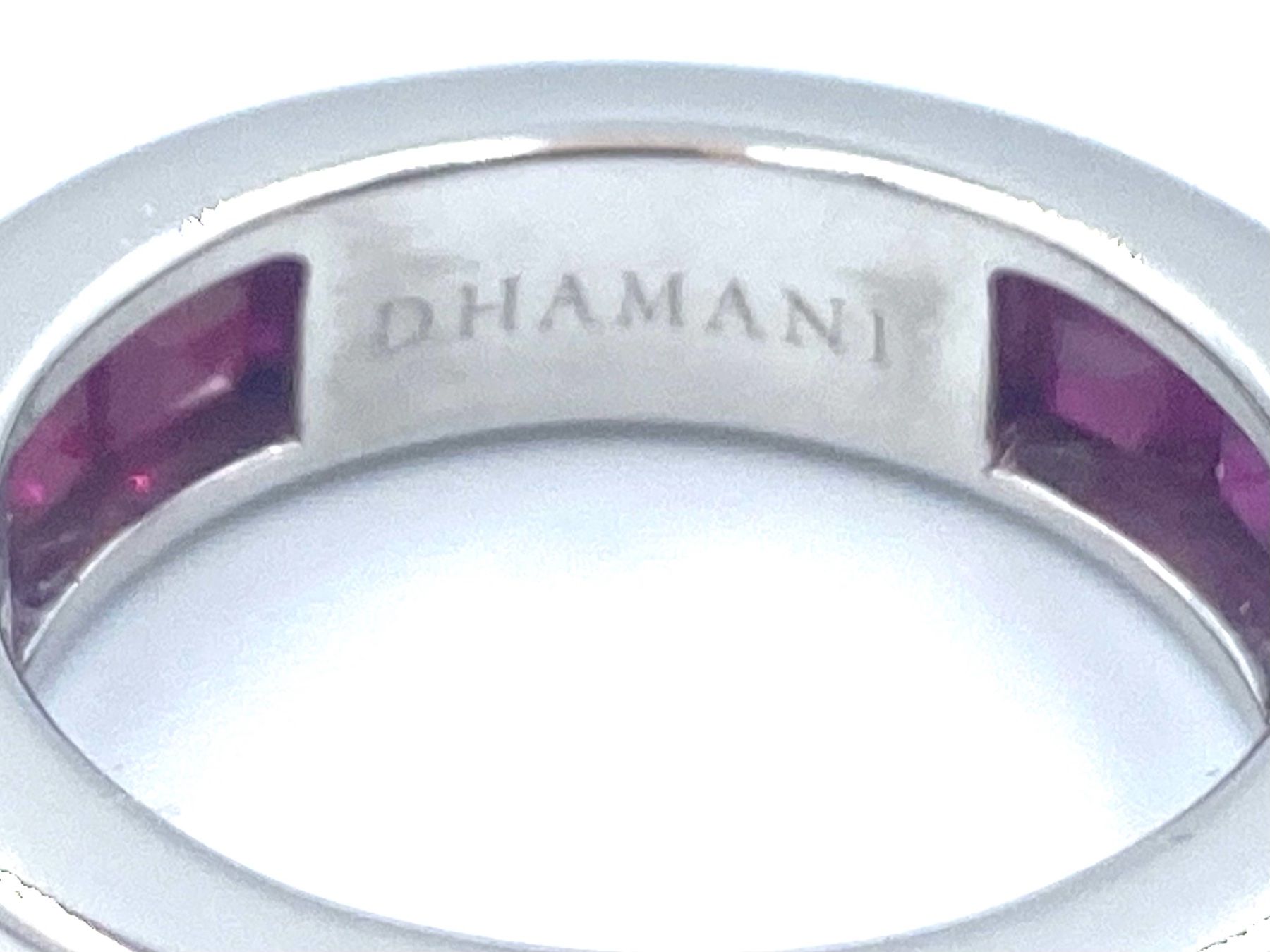 Anelli: DHAMANI. Alliance or blanc 18K et rubis – Usato da Renens VD venduto da Diademe.sarl 4
