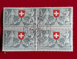 PRO PATRIA 61 BERN 600 J. EIDGENOSSENS. VIERERBLOCK 1953 ET