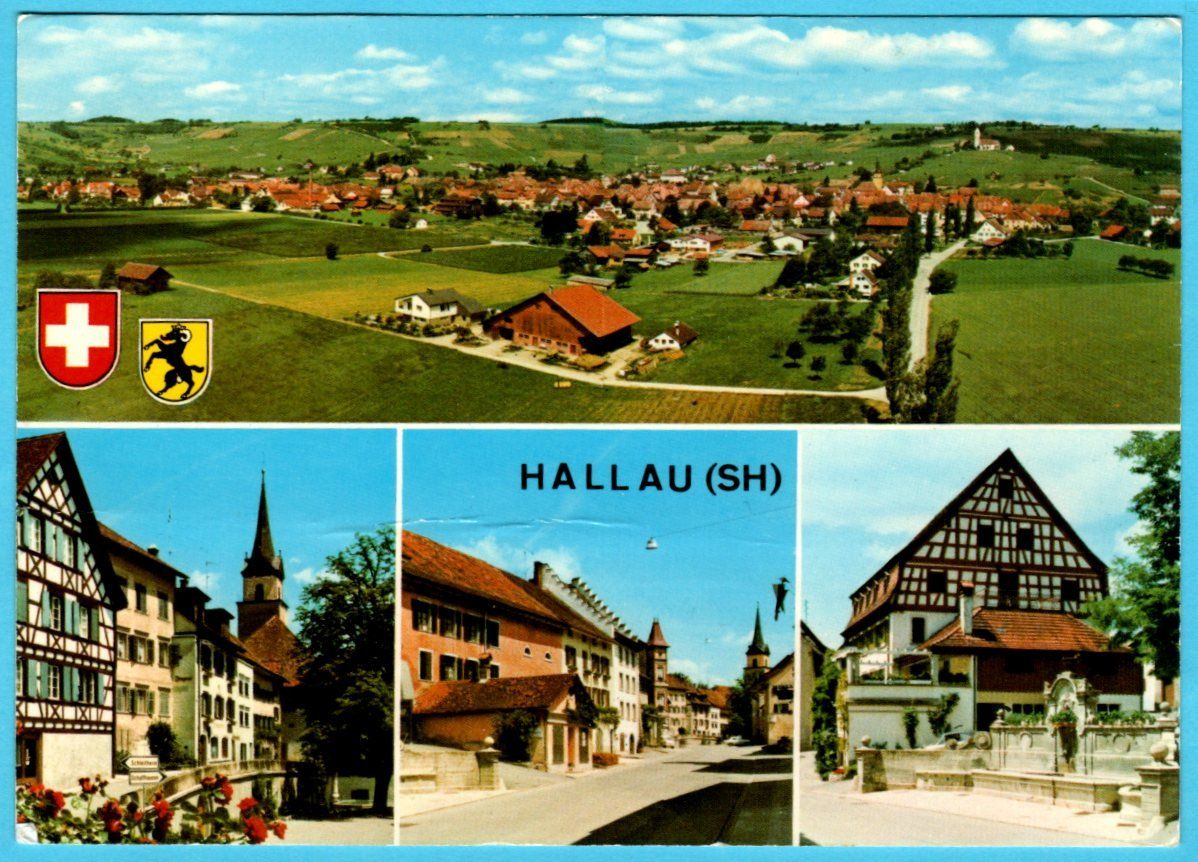 Cartoline postali: Hallau 1976 – Usato da Zürich venduto da Sion2006