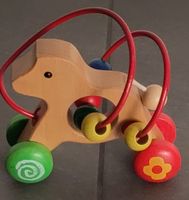 Holz Motorikspielzeug Tier mit Perlen gut erhalten