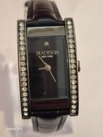 Madison New York schwarze Strassuhr – elegant!