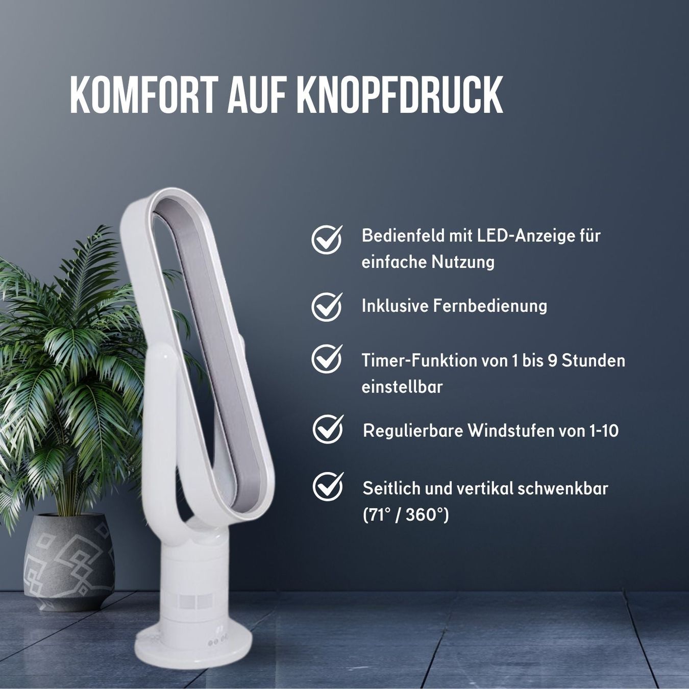 Ventilatori: Rotierender Turmventilator Standventilator Säulenventilator – Usato da Schneisingen venduto da puppenmaedchen 4