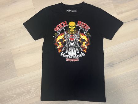 Hard Rock T-Shirt schwarz mit Print S neu