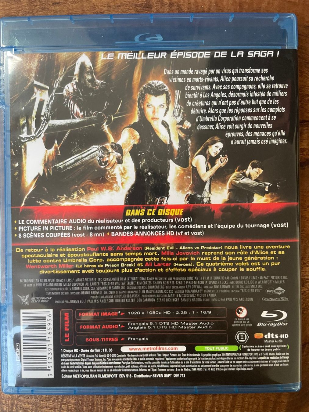 Tutti i DVDs: Resident Evil Afterlife 3D blu-ray – Usato da Vevey venduto da c_lathion 1