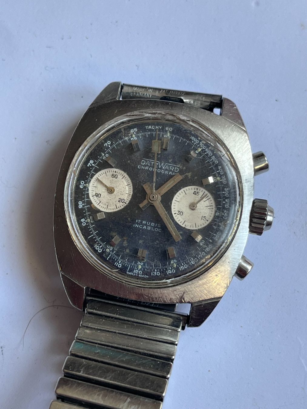 Orologi: Datzward Chronograph – Difettoso da Worblaufen venduto da chronyves