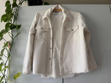 ZARA weisse Manchesterjacke Gr. XS