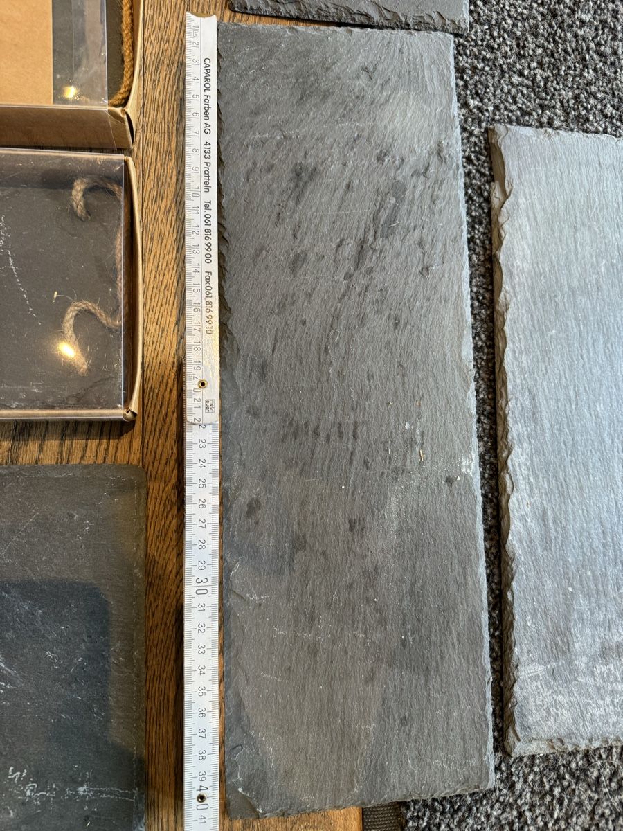Piatti di portata: Diverse Schieferplatten, Käseplatten, Untersetzer – Usato da Niederbüren venduto da Oetschli 4