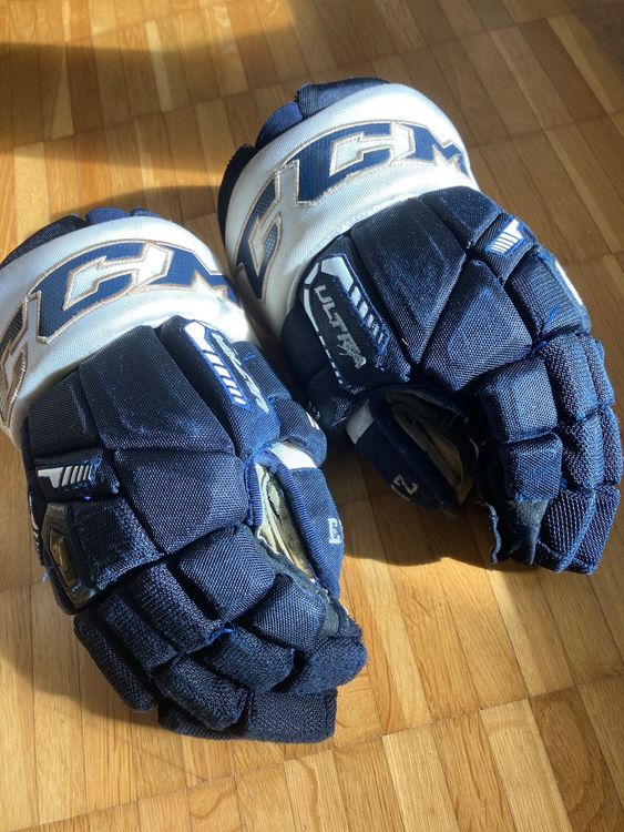 Byte Skin Hockey-Handschuhe Marineblau/Limettengrün - Mit Silikon-Griff