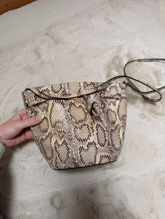 Schlangeleder Optik Handtasche