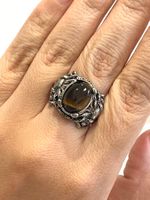 Tigerauge-Ring im Vintage-Stil