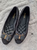 Graceland Ballerinas Damen – Schwarz – Schleife – Defekt