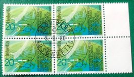 4 er Block Nr. 642 mit ETStempel Bern  