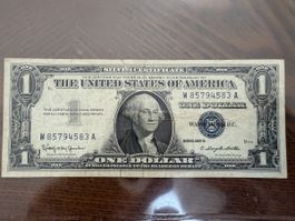 🇺🇸 $1 USA Silver Certificate Series 1957B – Blue Seal 
