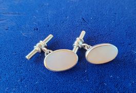 Boutons de manchette argent 925 nacré