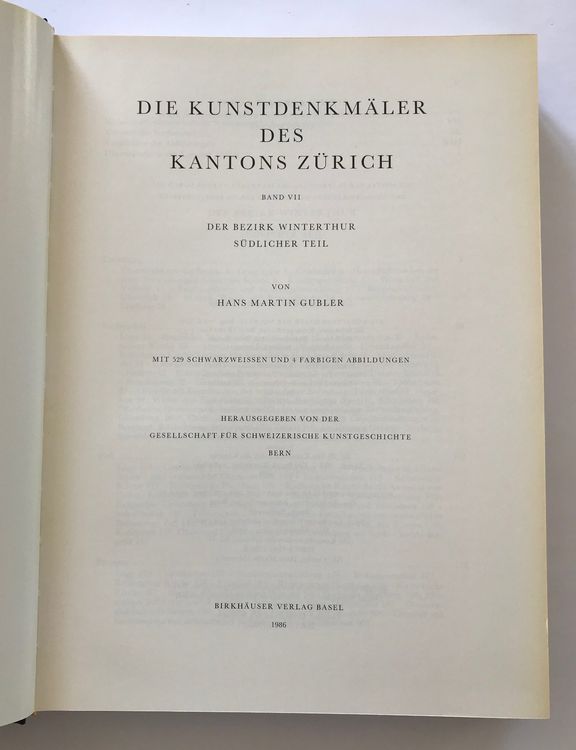 Die Kunstdenkmäler des Kantons Zürich. Band VII + VIII 2