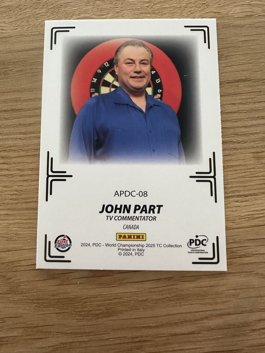Panini Carte collezionabili: Panini John Part PDC Sammelkarte – Nuovo (secondo la descrizione) da Sempach venduto da soj_rk95 1