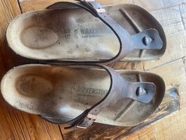 Sandales Birkenstock cuir marron taille 43