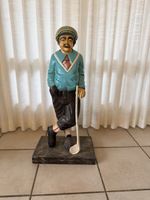 Holzfigur Golf Spieler