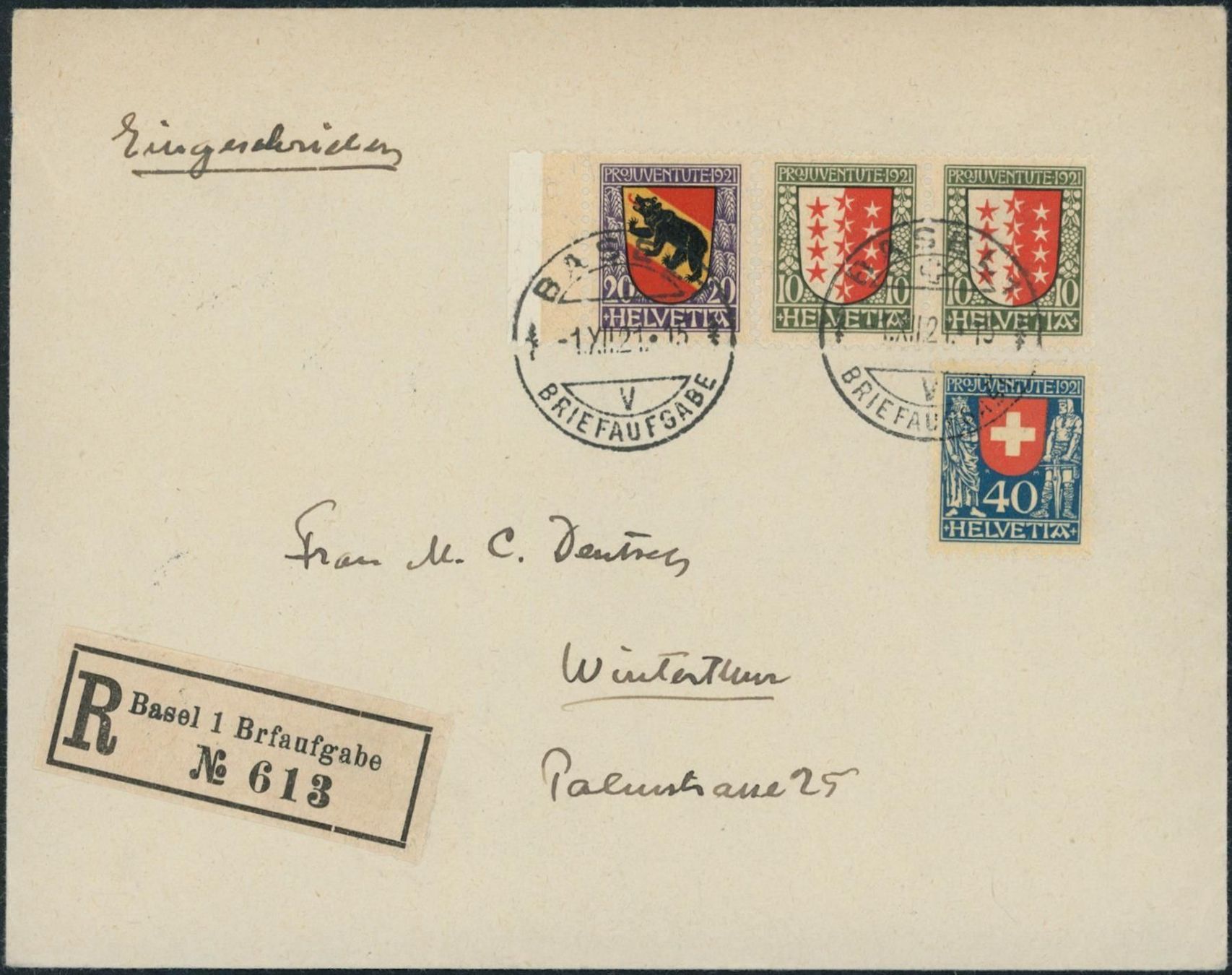 Tutti i francobolli: 1921 - Pro Juventute - FDC ET – Usato da Schindellegi venduto da leecollect