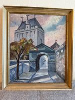 Ölgemälde St. Feuerlein Architektur Motiv gerahmt
