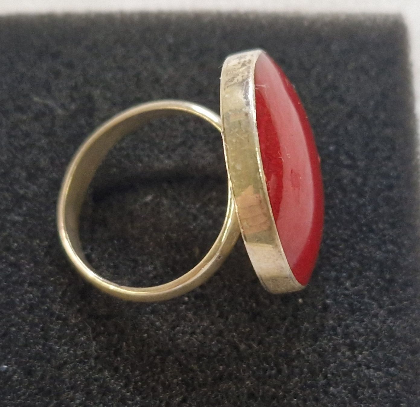 Ringe: SILBER RING MIT ROTEM STEIN – Gebraucht aus Bilten von Mic2022 1