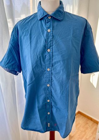 Marc O'Polo Kurzarmhemd, Hemd, men's shirt, M - L, men blau