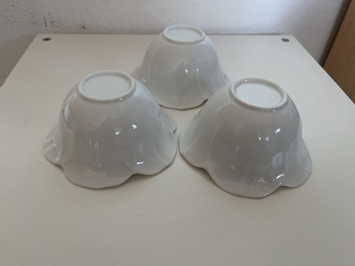 Ciotole: 3x Schalenset Blumenform Weiss – Usato da Dübendorf venduto da Gfenni 1