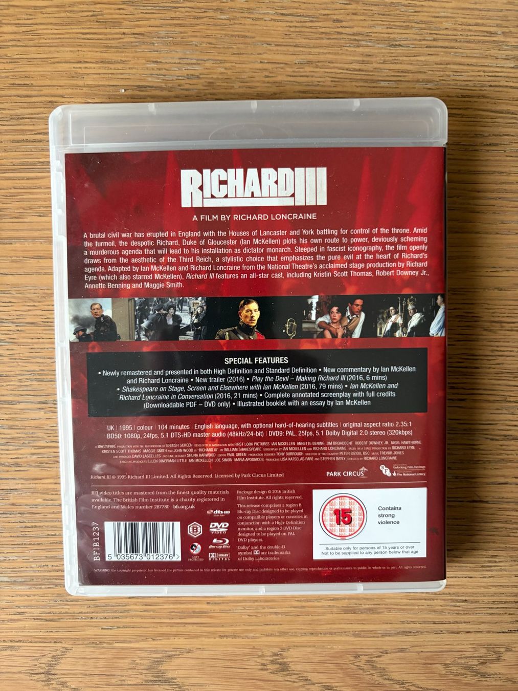 Tutti i DVDs: BLU RAY RICHARD III – Usato da Geneve venduto da tigre69 1