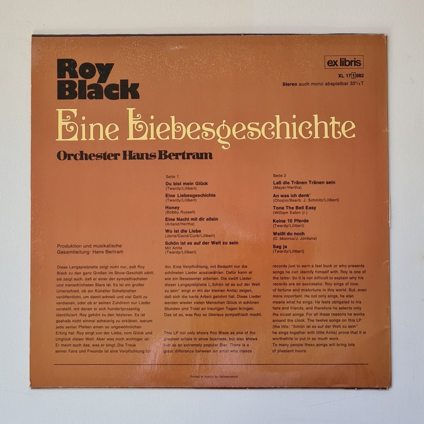 Dischi in vinile: LP | Roy Black | Eine Liebesgeschichte – Usato da Dietikon venduto da Jacky1983 1