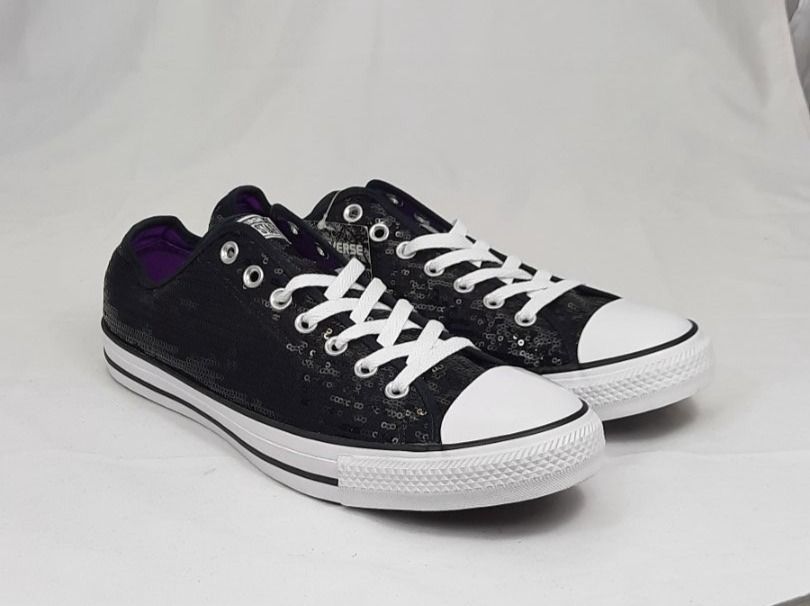 Converse Scarpe da uomo: CONVERSE All Star Low Sneaker Pailletten schwarz Gr. 45 – Nuovo e nell'imballaggio originale da Seuzach venduto da VT-Collections1 2