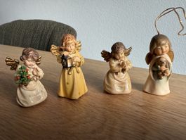 4 Handgefertigte Pema und Gmür Holz Engel