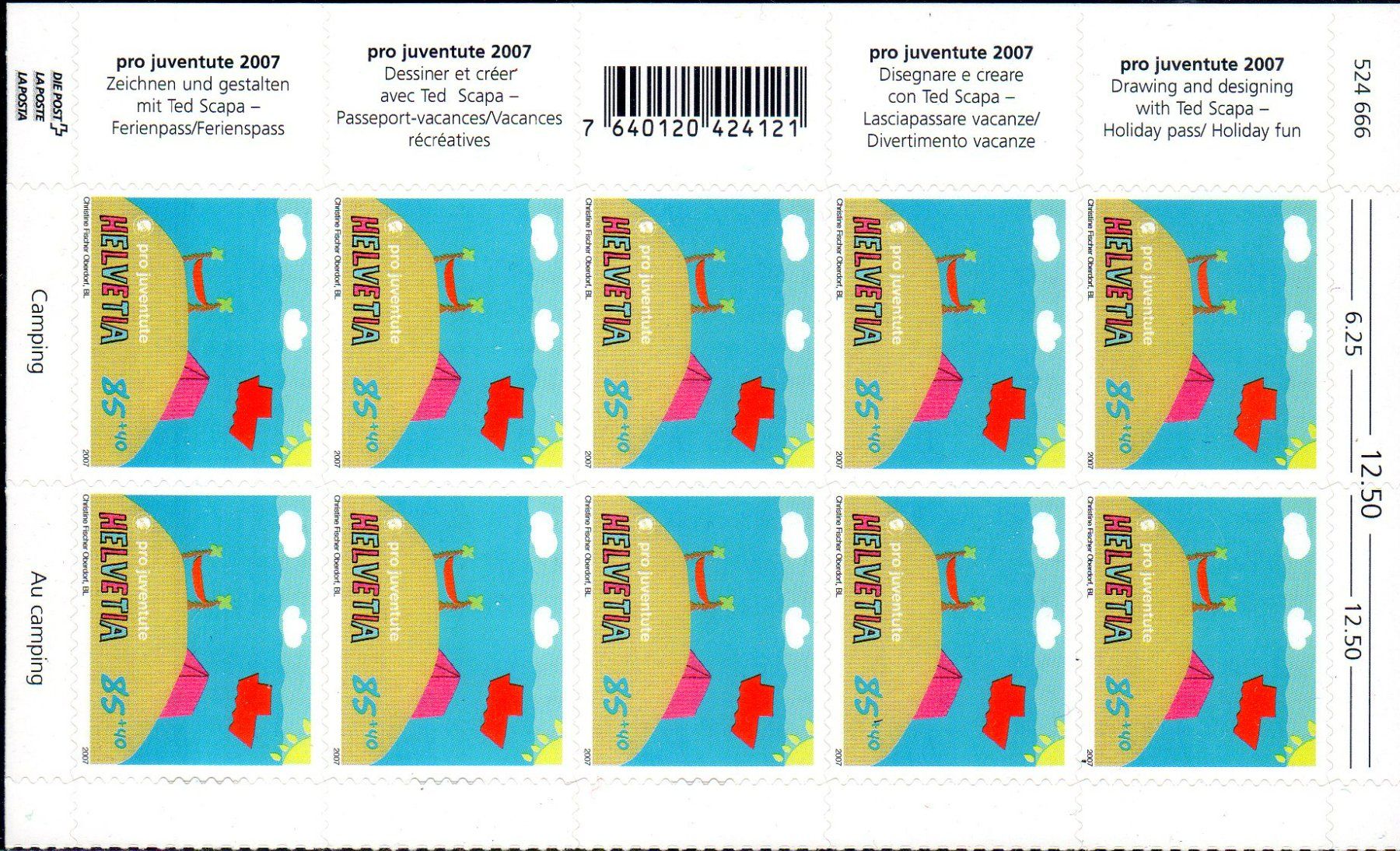 Tutti i francobolli: KLEINBOGEN 10 MARKEN 85+40 PRO JUVENTUTE 2007 **POSTFRISCH** – Nuovo (secondo la descrizione) da Losone venduto da EM2019