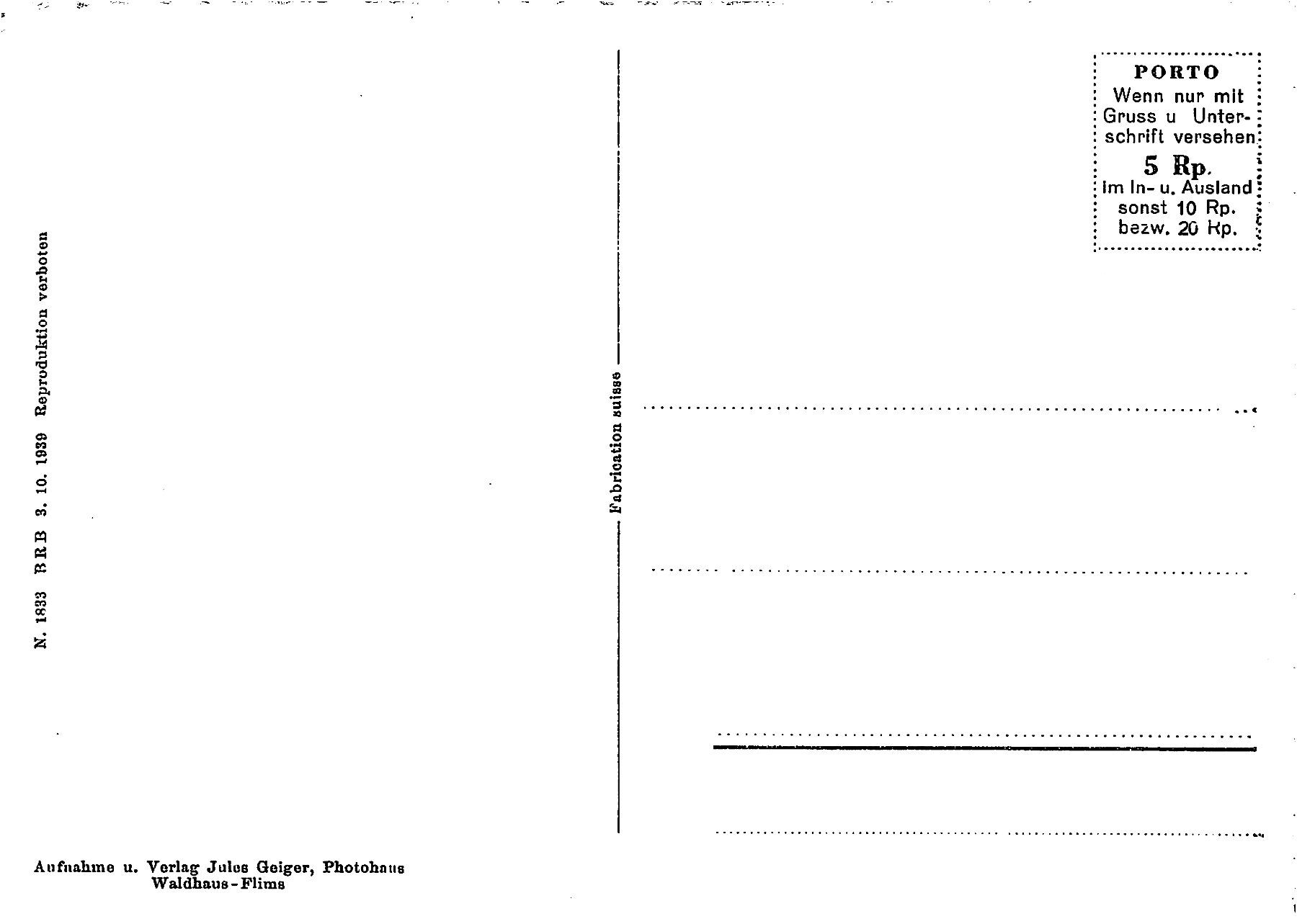 Cartoline postali: Zizers – Usato da Ottikon b.Kemptth. venduto da Neptun1974 1