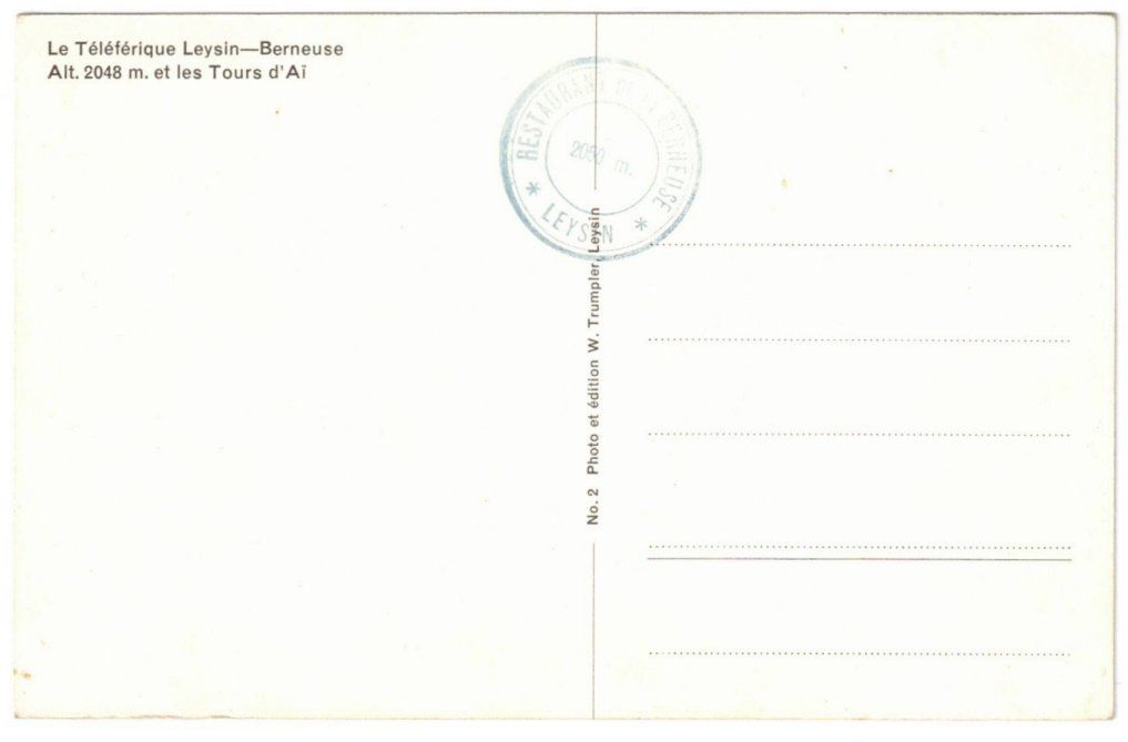 Cartoline postali: Leysin - Tours d'Aï + Gondelbahn Berneuse – Usato da Binningen venduto da Mountainrider 1